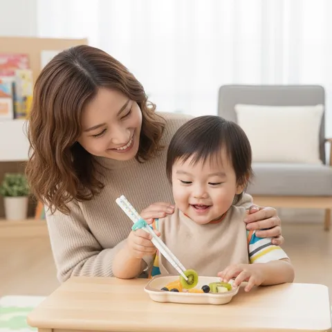 Đũa tập gắp xỏ ngón cho bé rất nhẹ và dễ sử dụng nội địa Nhật Bản - Nakaya
