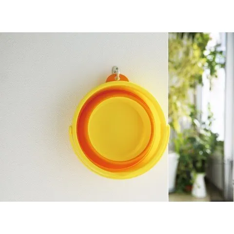 Xô mềm mini gấp gọn inomata cao cấp 3,7L màu vàng - Nội địa Nhật Bản