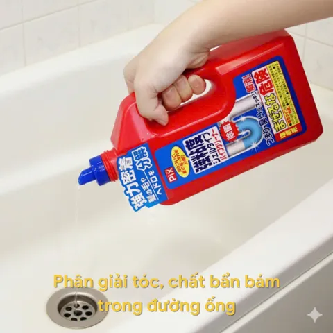 Chai thông tắc đường ống cống thông tắc bồn cầu bồn rửa bát 800g nội địa Nhật Bản - Nakaya