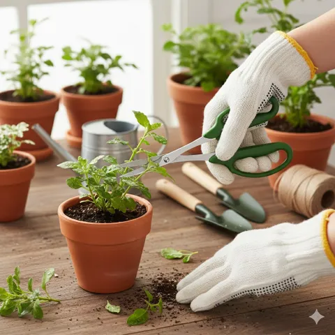 Bộ 5 món làm vườn cào, cuốc, xẻng mini cho chậu cây cảnh bonsai nội địa Nhật Bản Nakaya