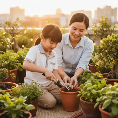 Bộ 5 món làm vườn cào, cuốc, xẻng mini cho chậu cây cảnh bonsai nội địa Nhật Bản Nakaya