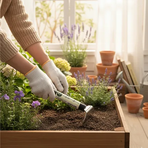 Bộ 5 món làm vườn cào, cuốc, xẻng mini cho chậu cây cảnh bonsai nội địa Nhật Bản Nakaya