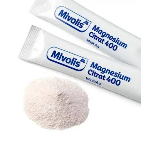Magie citrate Mivolis Magnesium Citrat 400 dạng bột pha - nội địa Đức 20 gói