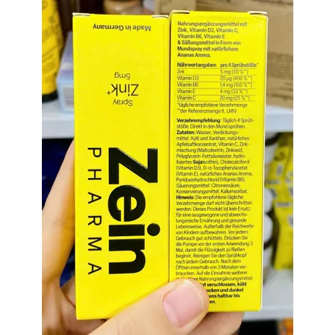 Xịt kẽm Zink Zeinpharma 25ml - hàng nội địa Đức
