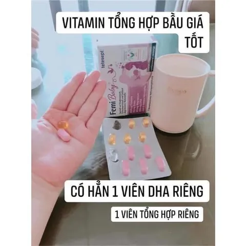 [Xách Tay Đức] Viên uống vitamin cho bà bầu Tetesept Femi Baby - Hộp 60 V