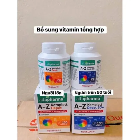 Vitamin tổng hợp A-Z Altapharma - bổ sung vi chất cho cơ thể khoẻ mạnh - Lọ 100v