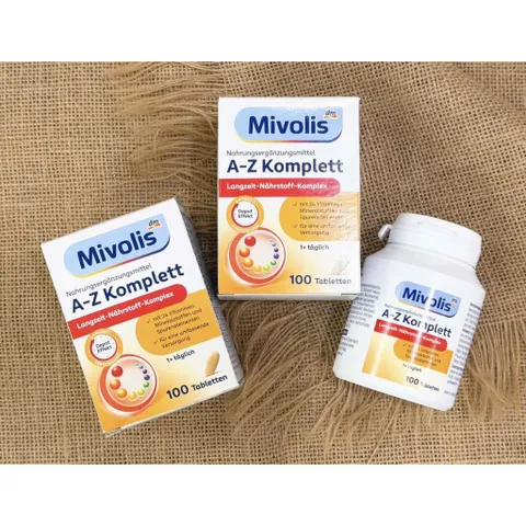 Viên uống bổ sung Vitamin tổng hợp A-Z Mivolis Hộp 100 viên cho người dưới 50 ,trên 50 tuổi - Hàng Đức