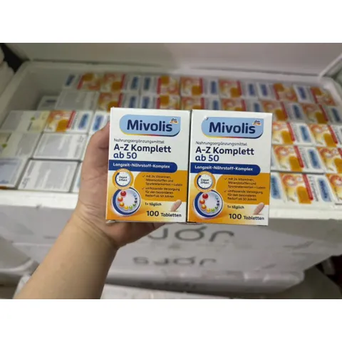 Viên uống bổ sung Vitamin tổng hợp A-Z Mivolis Hộp 100 viên cho người dưới 50 ,trên 50 tuổi - Hàng Đức