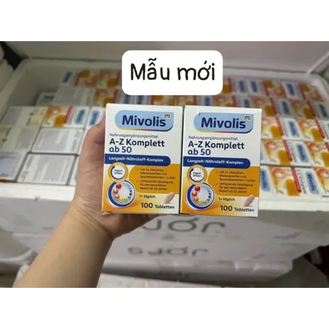 Viên uống bổ sung Vitamin tổng hợp A-Z Mivolis Hộp 100 viên cho người dưới 50 ,trên 50 tuổi - Hàng Đức