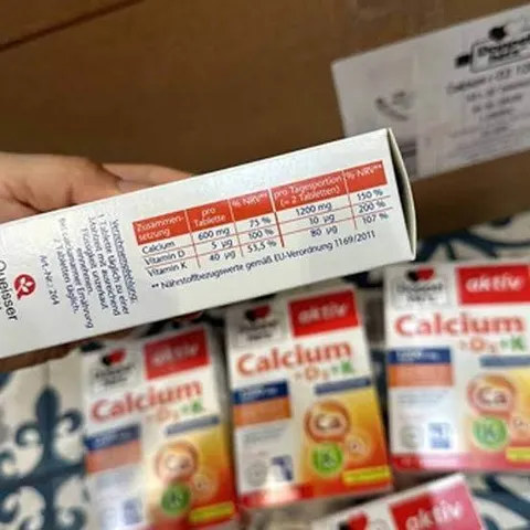 Viên uống bổ sung Canxi Calcium1200 D3+K Doppelherz hàng Đức - Hộp 30 viên