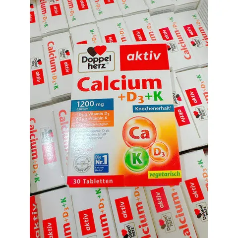 Viên uống bổ sung Canxi Calcium1200 D3+K Doppelherz hàng Đức - Hộp 30 viên