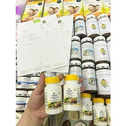 Viên uống chống đột quỵ WARNKE Nattokinase giúp ổn định huyết áp, hỗ trợ sức khỏe người cao tuổi, lọ 60 viên hàng ĐỨC 862708