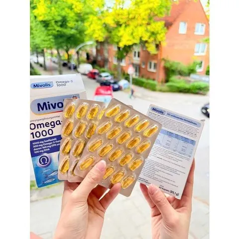 Dầu cá Omega-3 Mivolis 1000mg - Hộp 60v - Hàng nội địa Đức