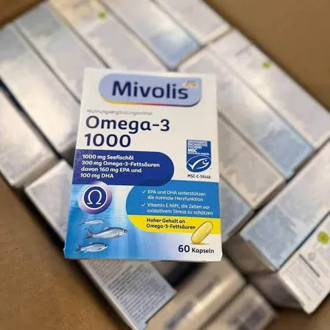 Dầu cá Omega-3 Mivolis 1000mg - Hộp 60v - Hàng nội địa Đức