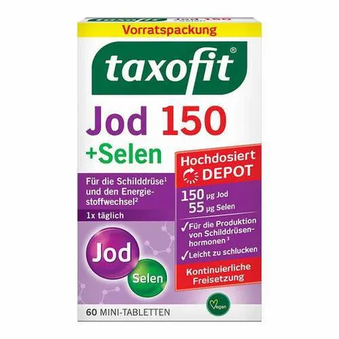 Viên uống hỗ trợ tuyến giáp Taxofit Jod 150 + Selen Depot 60V của Đức