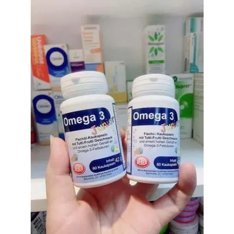 DHA - Omega 3 Junior nội địa Đức cho trẻ em, các bé từ 4 tuổi, 60 viên, bổ mắt , bổ trí não