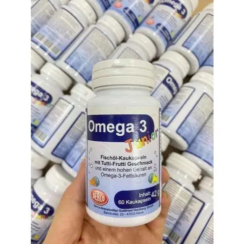 DHA - Omega 3 Junior nội địa Đức cho trẻ em, các bé từ 4 tuổi, 60 viên, bổ mắt , bổ trí não