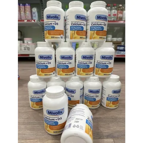 Viên uống bổ sung canxi Mivolis Calcium D3 của Đức - Lọ 300 viên