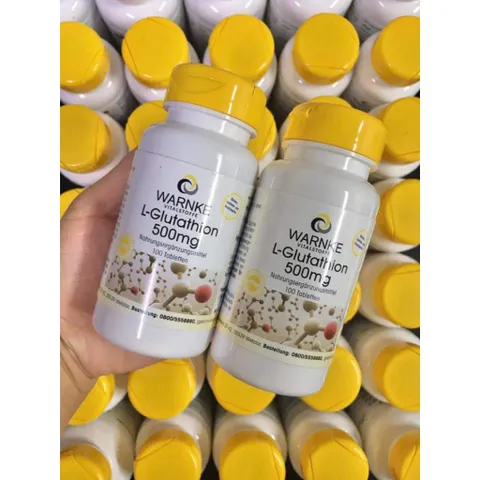Viên uống trắng da Warnke L-Glutathione 500mg - Lọ 100 viên