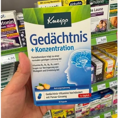 Bổ não nhân sâm Kneipp Gedächtnis + Konzentration của Đức 30v