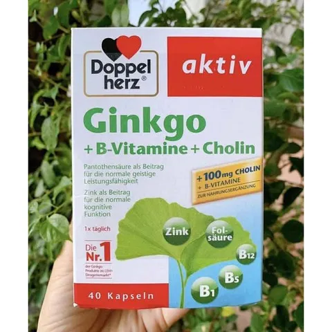 Viên uống bổ não Ginkgo Doppelherz hỗ trợ tăng cường tuần hoàn não và cải thiện trí nhớ (Hộp 40 viên)