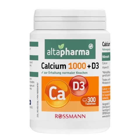 Calcium 1000+D3 Altapharma 300v Bổ sung Canxi VitaminD3 của Đức