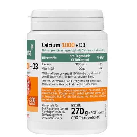 Calcium 1000+D3 Altapharma 300v Bổ sung Canxi VitaminD3 của Đức