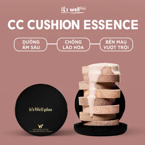 Phấn Nước Cushion Siêu Mịn Đẹp Tự Nhiên & Dưỡng Trắng Da it's Well plus Gold CC Cushion SPF 50+/PA+++