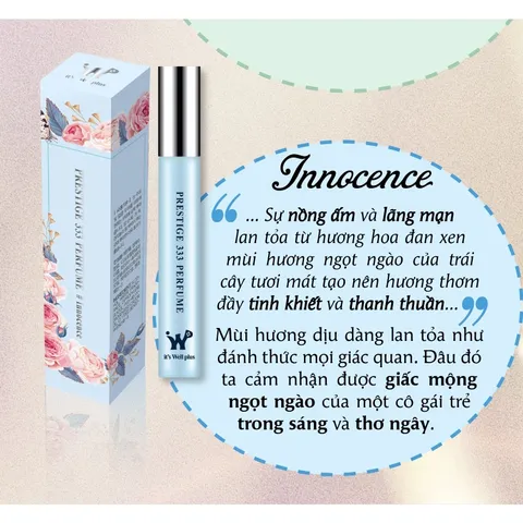 Bộ 3 Nước Hoa Nhỏ Gọn Tiện Lợi Mang Đi Du Lịch it's Well plus Prestige 333 (Dung tích: 9ml/Chai)