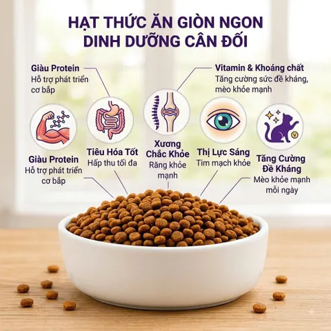 Thức Ăn Hạt Cho Mèo iOiShi Vị Cá Hồi & Thịt Gà – Protein 36% – Hạt Dinh Dưỡng Cho Mèo Trưởng Thành