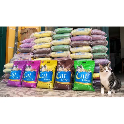 Tải 6 Túi Cát Mèo LUNA Cat Litter 9L - Cát Vệ Sinh Cho Mèo Khử Mùi, Vón Cục Siêu Nhanh