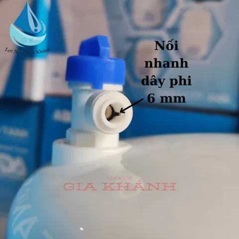 Bình áp nhựa máy lọc nước RO 3.2g kèm van phí 6