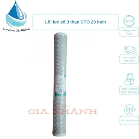 Lõi lọc số 3 than ép CTO 20 inch