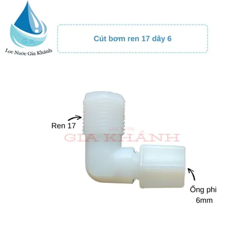 Combo 10 chiếc cút bơm ren 17 dây 6 vặn ren