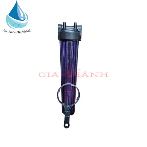 Cốc lọc thô 20 inch trong không kèm lõi lọc
