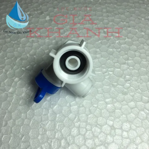 Van chia nước nhựa nối nhanh ren 21, ra dây phi 6 hoặc phi 10