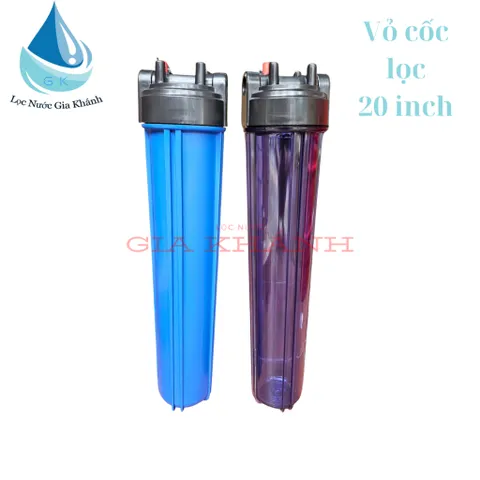 Vỏ cốc lọc thô 20 inch không kèm lõi lọc.
