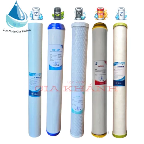Combo 3 lõi lọc nước sinh hoạt 20 inch