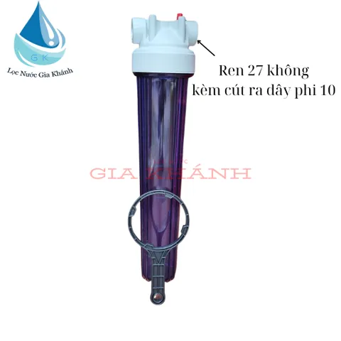 Vỏ cốc lọc thô 20 inch không kèm lõi lọc.