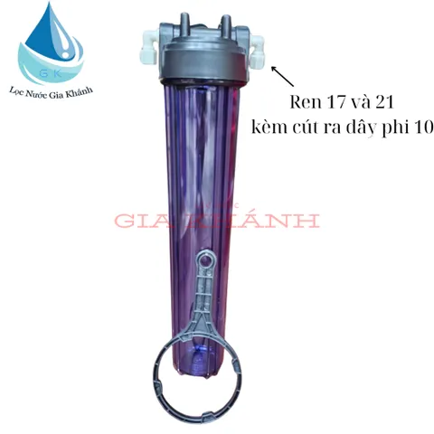 Vỏ cốc lọc thô 20 inch không kèm lõi lọc.