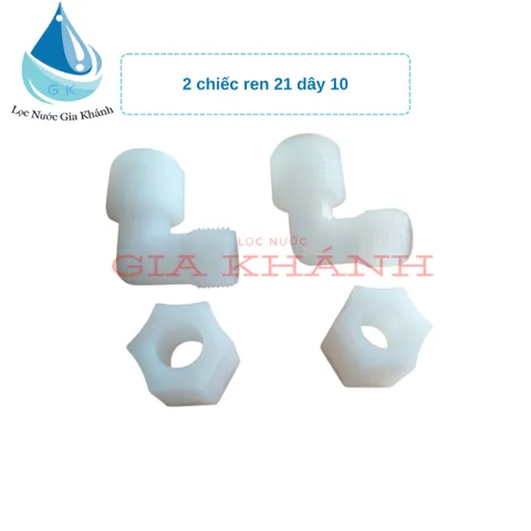 2 chiếc co ren ngoài 17,21 ra ống phi 10