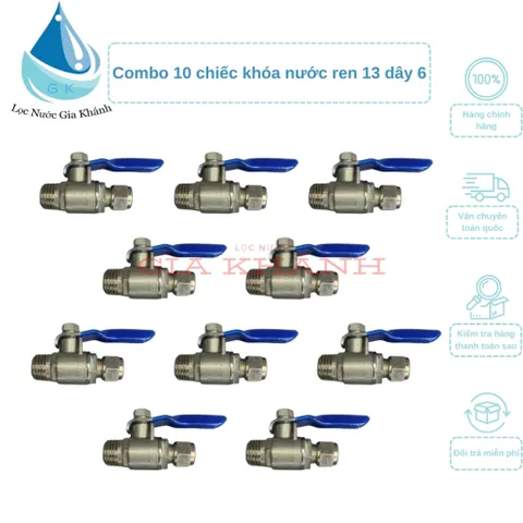 Combo 10 chiếc khóa nước ren 13 dây 6