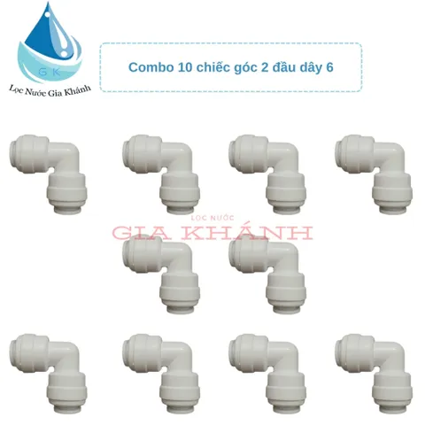 Combo 10 chiếc cút góc 2 đầu dây 6