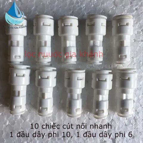 combo 10 cút nối nhanh 2 đầu dây phi 10-phi 6