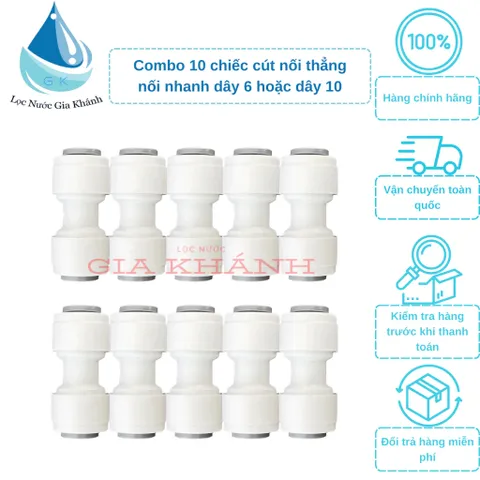 combo 10 cút nối nhanh 2 đầu dây phi 10-phi 6