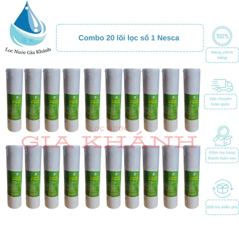 Combo 20 lõi lọc 10 inch PP Nesca 5 micron