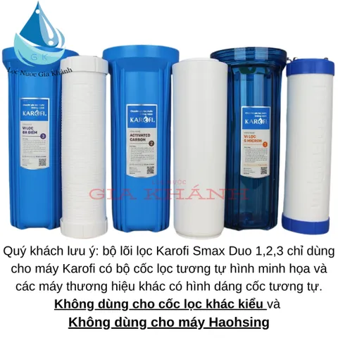 Bộ 4 Lõi Lọc Karofi Smax Duo 1 – 2 – 3 – 4 (Chính Hãng)