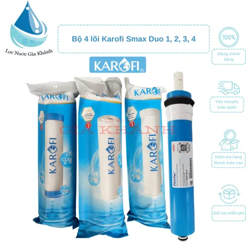 Bộ 4 Lõi Lọc Karofi Smax Duo 1 – 2 – 3 – 4 (Chính Hãng)