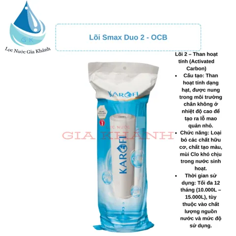 Bộ 4 Lõi Lọc Karofi Smax Duo 1 – 2 – 3 – 4 (Chính Hãng)