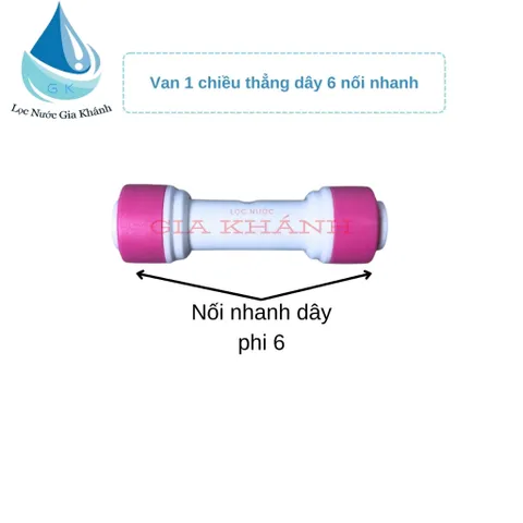 Combo 10 chiếc van 1 chiều thẳng dây 6 nối nhanh